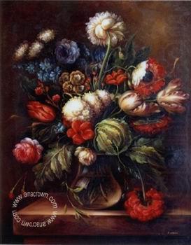 Floral, beautiful classical still life of flowers.048, unknow artist